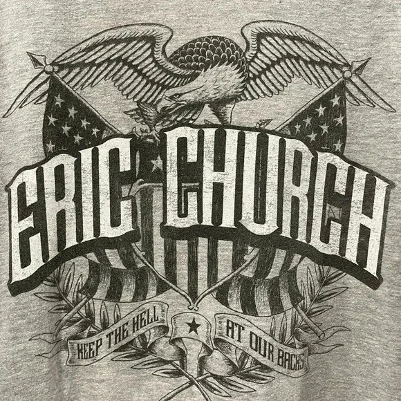 Eric Church Concert 3/4  Baseball Shirt - Picture 4 of 6